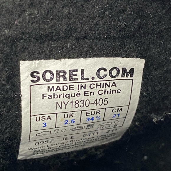 Sorel Caribou Womens Purple Waterproof Insulated Rubber Winter Snow Boots Size 3 - Picture 7 of 8